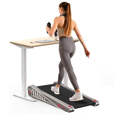 2 in 1 Folding Treadmill, Under Desk Treadmill, 1-10KM/H Walking